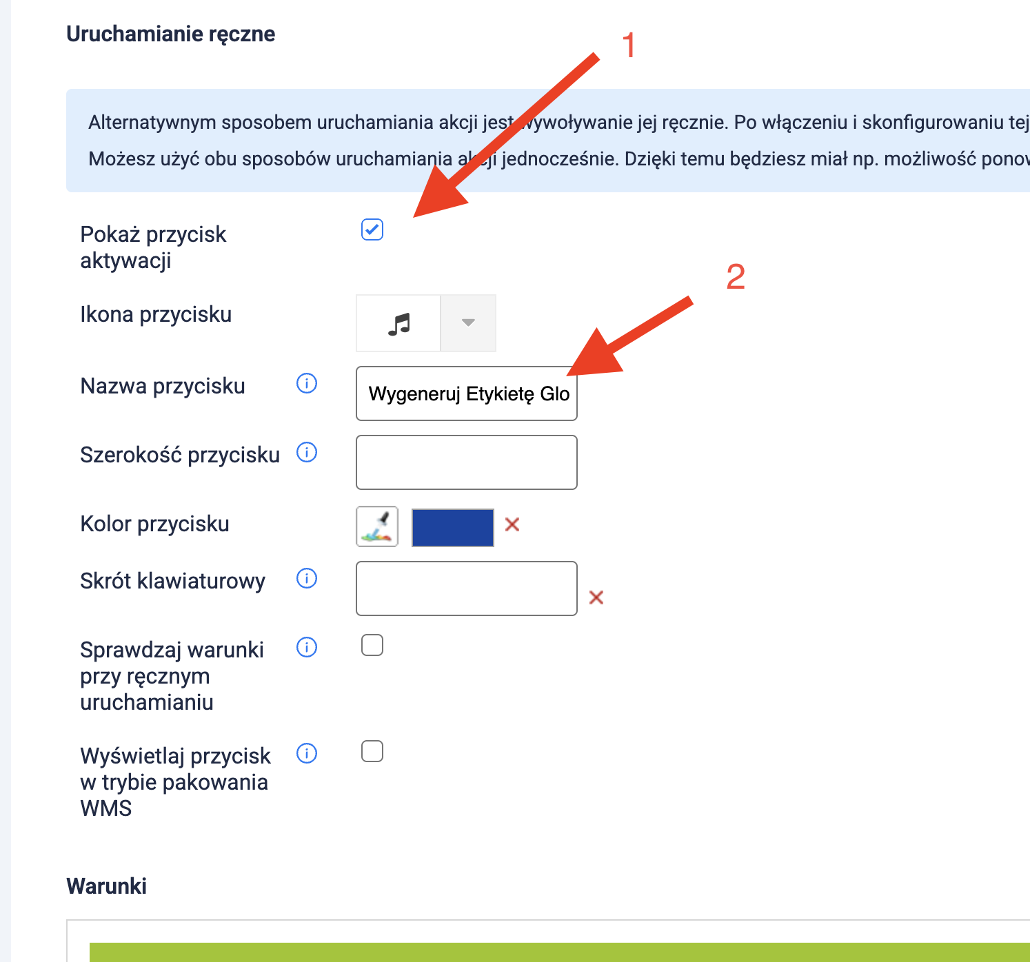 Przycisk dodaj automatyzację
